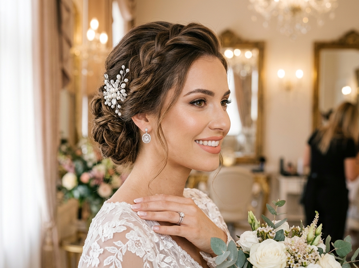 Bridal hair styling and make-up by Roxanne