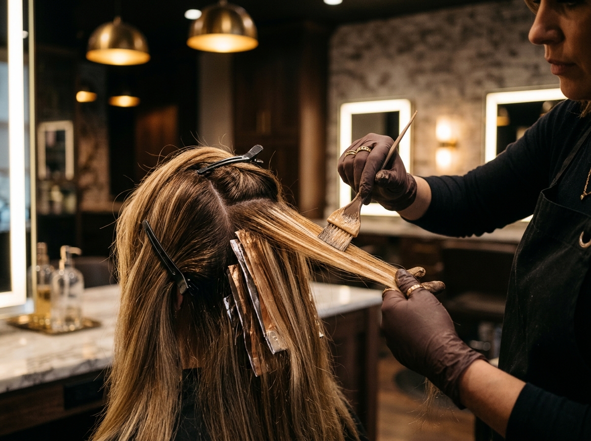 Custom hair color and highlighting